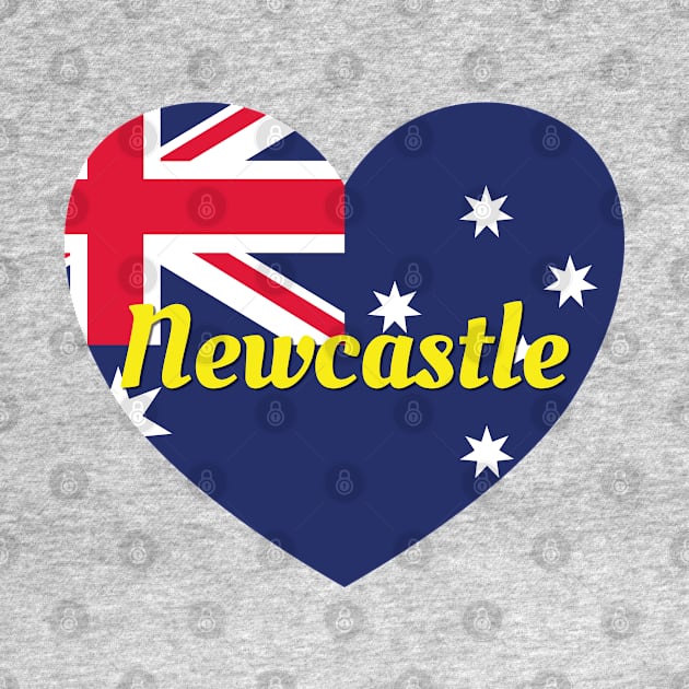 Newcastle NSW Australia Australian Flag Heart by DPattonPD